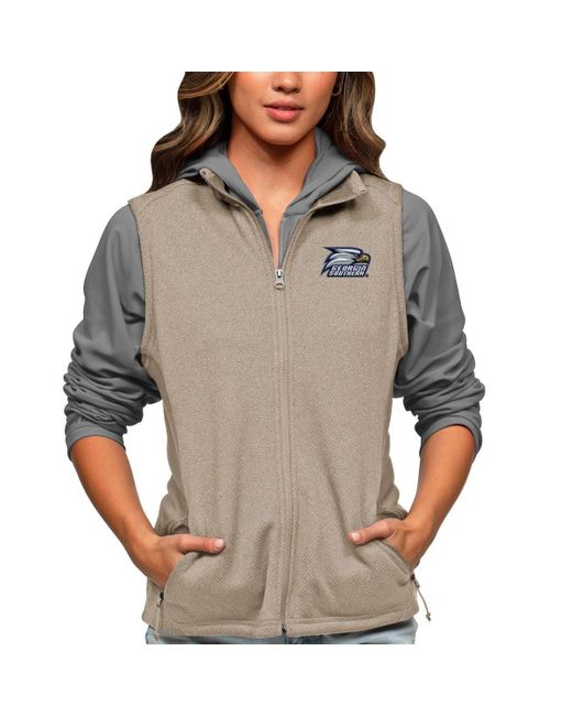 Antigua Gray Georgia Southern Eagles Course Full-zip Vest At Nordstrom