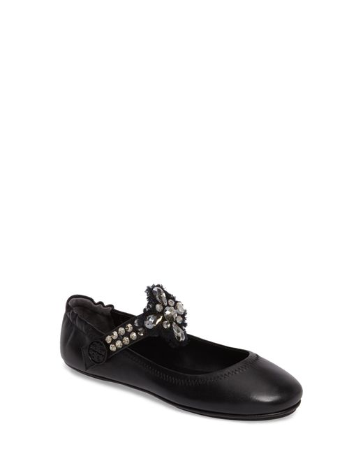 Tory Burch Minnie Embellished Convertible Strap Ballet Flat in