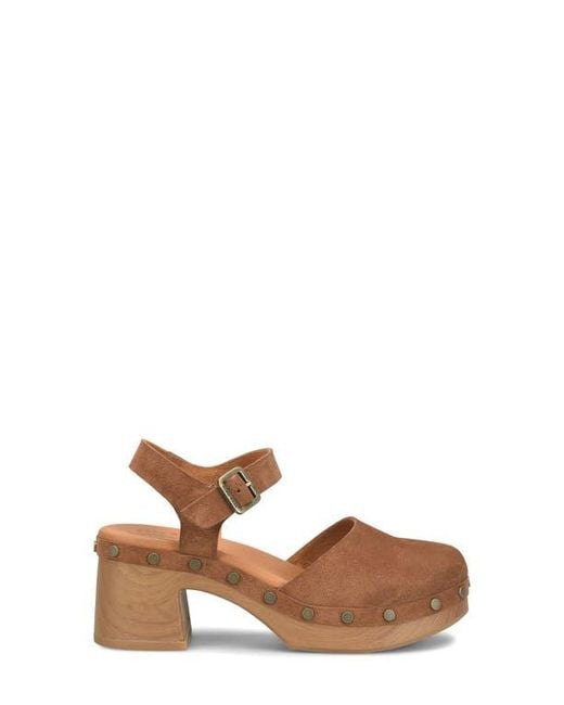 Kork-Ease Brown Tribecca Ankle Strap Platform Clog
