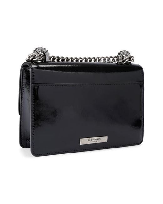Kurt Geiger Black Small Shoreditch Bow Convertible Leather Crossbody Bag