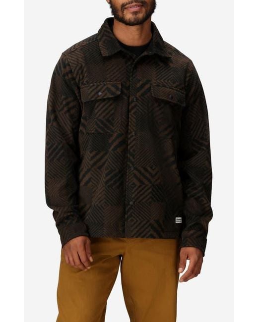 Marmot Black Felton Long Sleeve Fleece Snap-Up Shirt for men