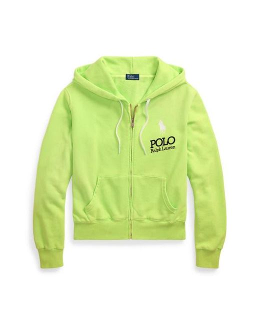 Polo Ralph Lauren Green Big Pony Lightweight Fleece Zip Hoodie