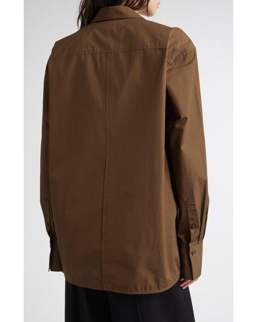 Totême  Brown Classic Cotton Button-Up Shirt