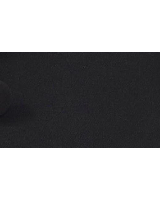 1.STATE Black Satin Lapel Crop Tuxedo Blazer