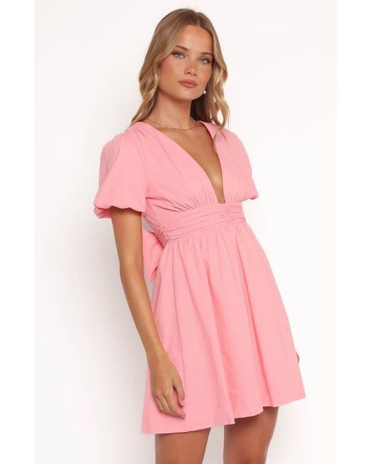 Petal & Pup Pink Myrtle Back Bow Minidress