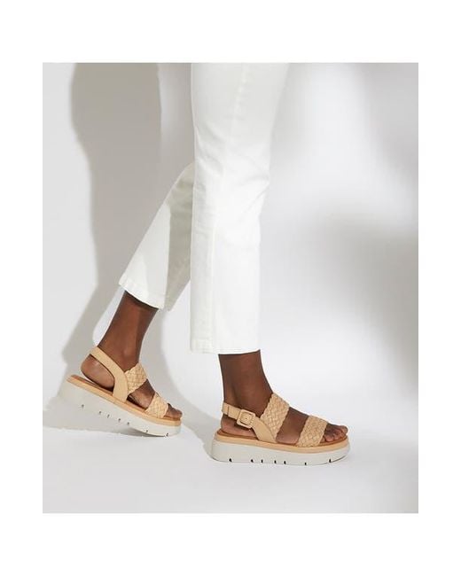 Dune Natural Lorris Slingback Platform Sandal