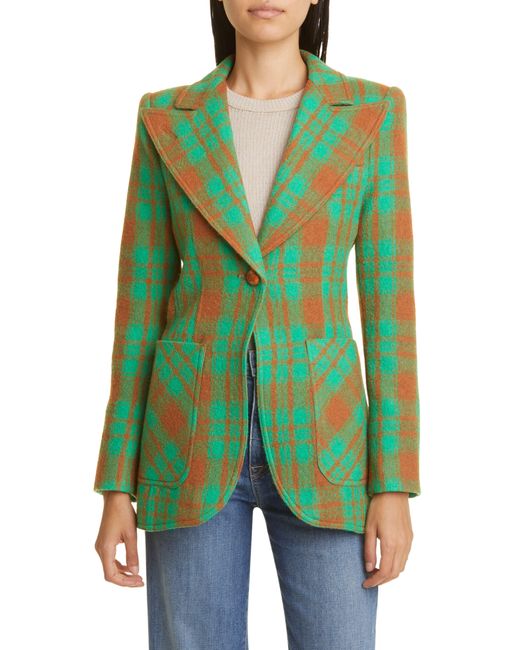 Smythe Plaid Wool Cutaway Jacket in Green Lyst