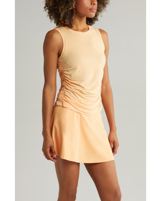 Zella Orange In The Zone Ruched Side Tank
