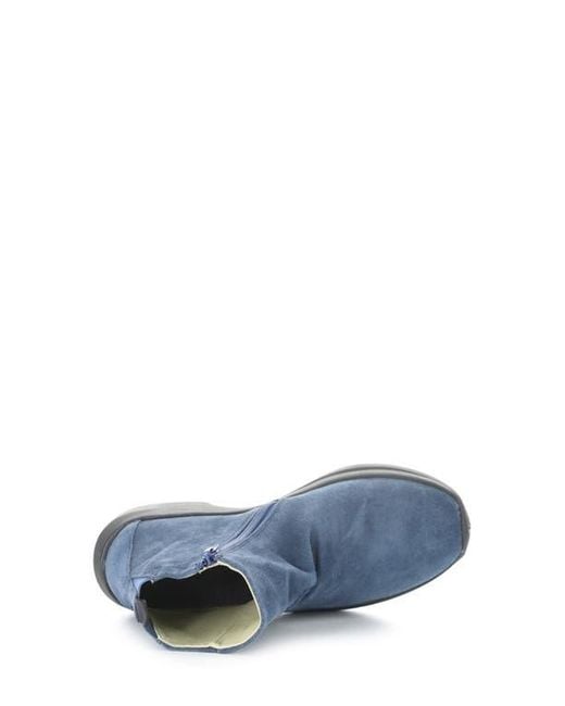 Softinos Blue Gujy Platform Wedge Bootie