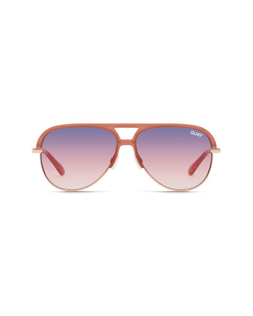 Quay Pink High Key Remixed 56mm Gradient Aviator Sunglasses