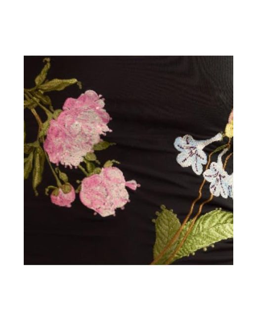 Cynthia Rowley Black Wildflower Embroidered Tank Top