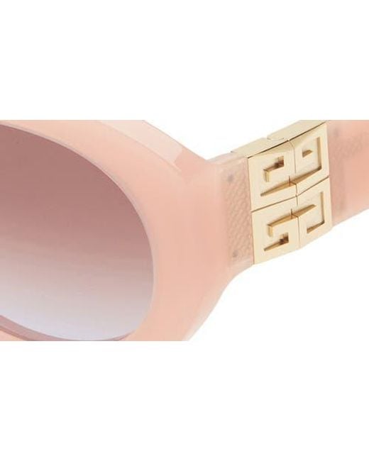 Givenchy Pink 4G Oval Sunglasses