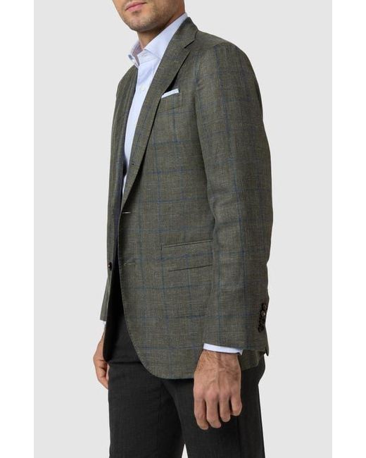 Sid Mashburn Gray Virgil No. 2 Windowpane Check Wool & Silk Blend Sport Coat for men
