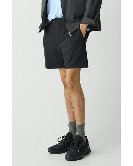 Theory Black Curtis Slim Fit Internal Drawstring Shorts for men