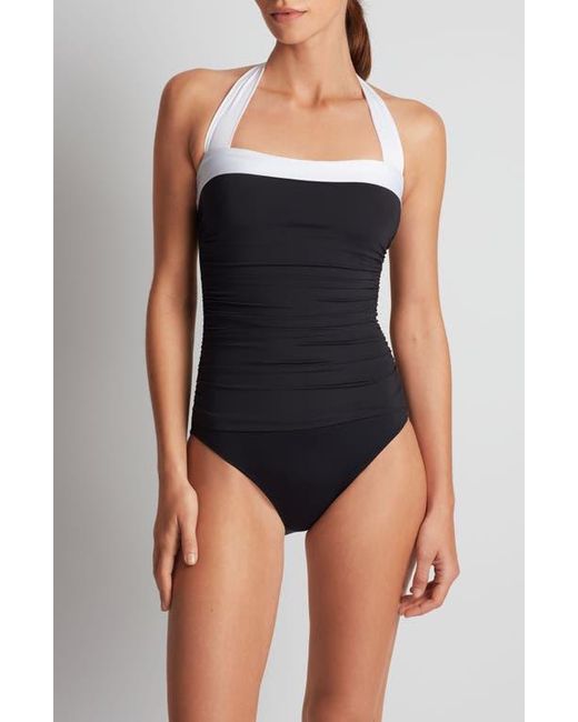 Ralph Lauren Blue Halter One-Piece Swimsuit