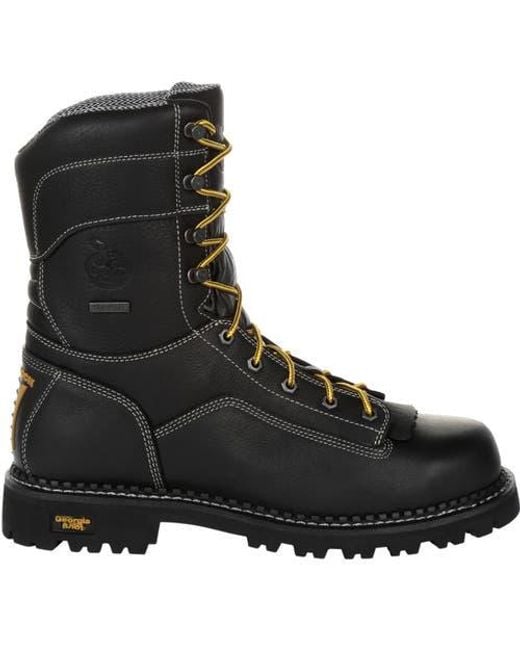 Georgia Boot Black Amp Lt Logger Composite Toe Waterproof Work Boot for men