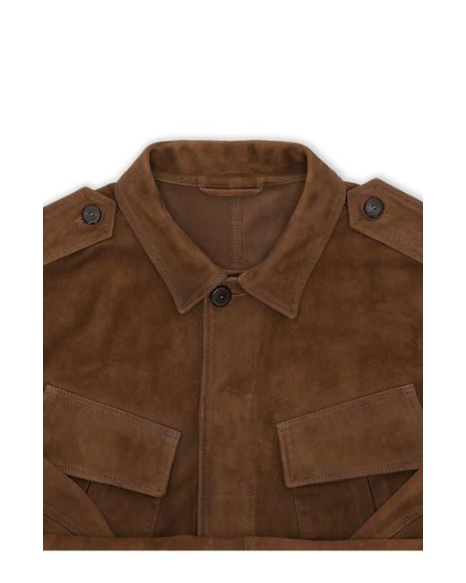 Fortela Brown Julian Jungle Suede Jacket for men