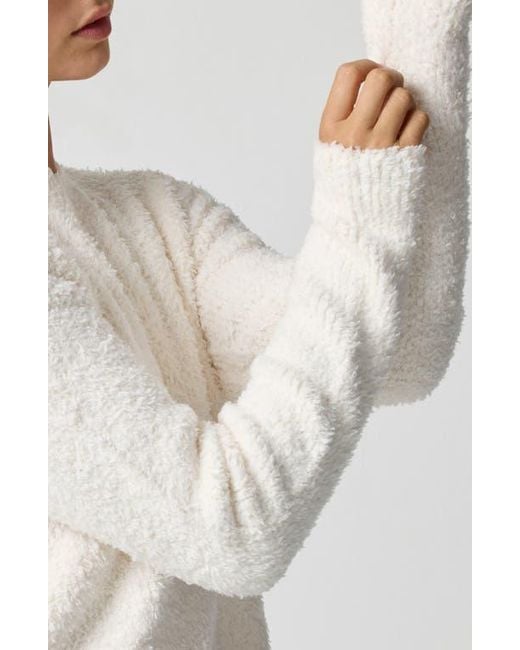Florence By Mills White Crop Crewneck Sweater