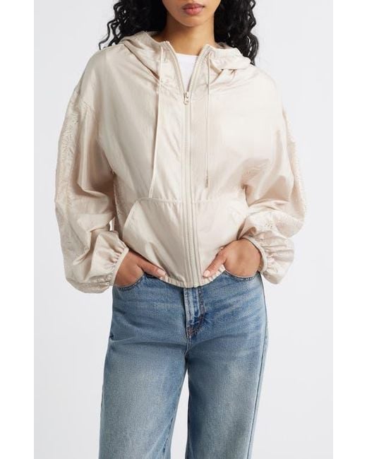 Ugg Blue Chiara Hooded Nylon Jacket