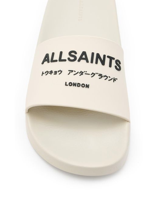 AllSaints White Underground Slide Sandal