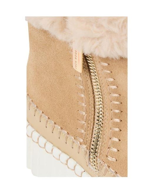 Jack Rogers Natural Janetta Faux Fur Bootie