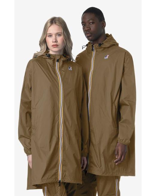 K-Way Brown Le Vrai 4.0 Eiffel East Water Repellent Raincoat