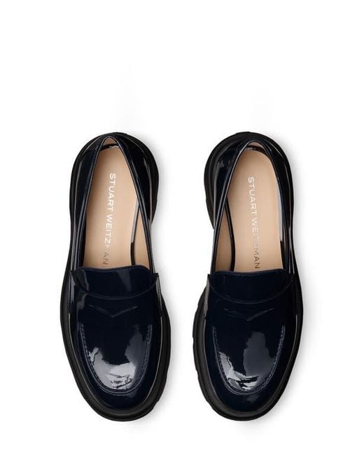 Stuart Weitzman Black Hudson Lite Penny Loafer