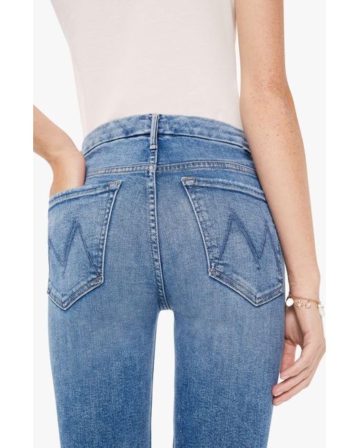 Mother Blue Looker High Waist Ankle Skinny Jeans