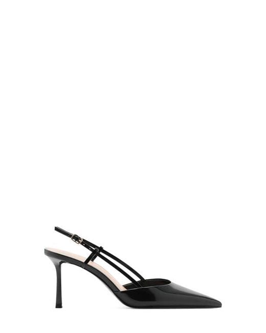 Mango Black Pointed Toe Slingback Pump