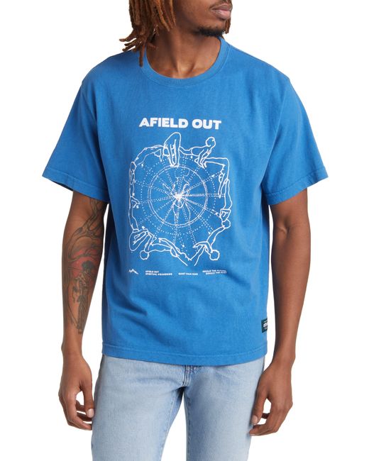 Afield Out Blue Flow Graphic T-shirt for men