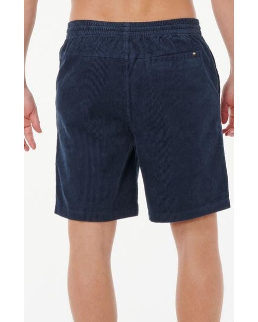 Rip Curl Blue Classic Surf Corduroy Volley Shorts for men