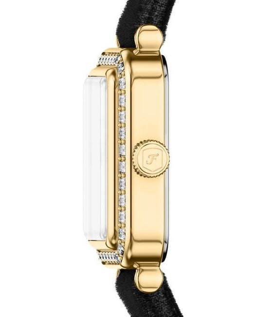 Fossil Metallic Raquel Velvet Strap Watch, 18Mm X 29Mm