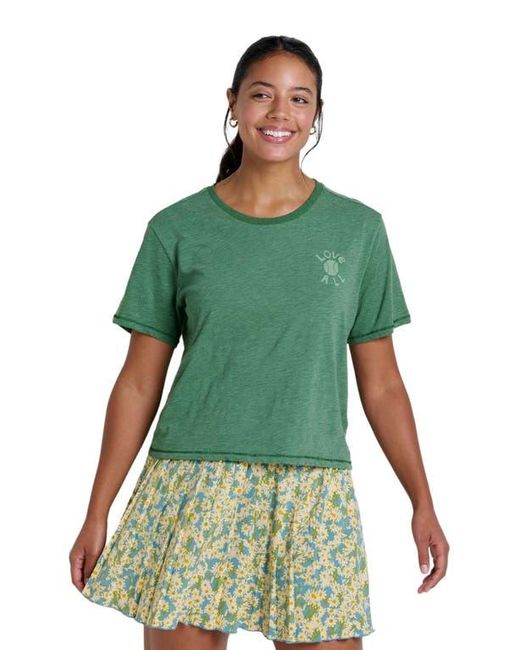 Toad & Co. Green Boundless Jersey Short Sleeve Crew