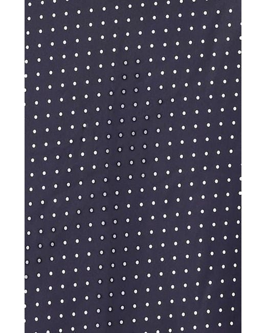 Lioness Blue About Polka Dot Cutotut Tie Detail Satin Slipdress