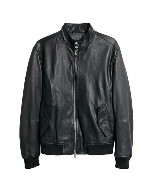 Boss Black Monier Leather Zip Jacket for men