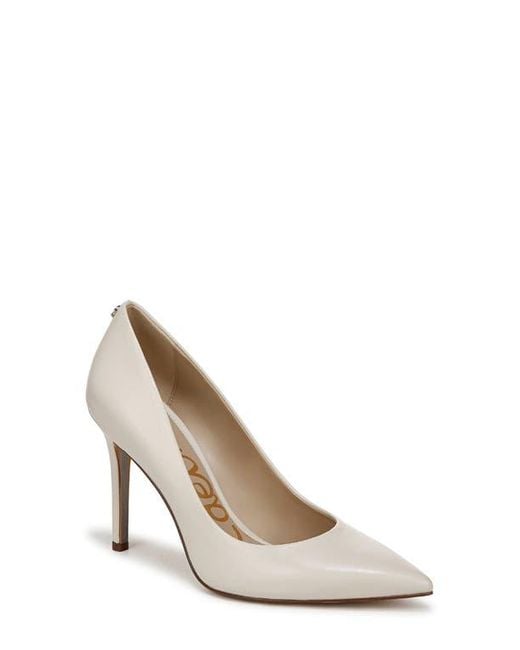Sam Edelman White Hazel Pointed Toe Pump
