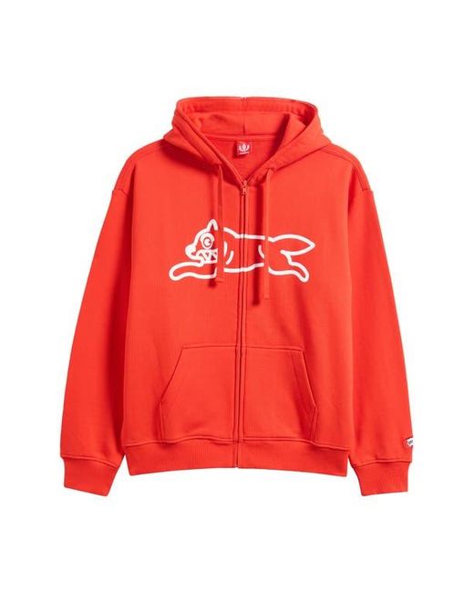 ICECREAM Red Scanner Graphic Zip Hoodie for men