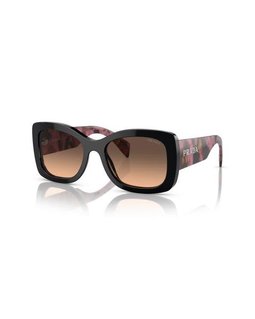 Prada Brown 56Mm Gradient Cat Eye Sunglasses