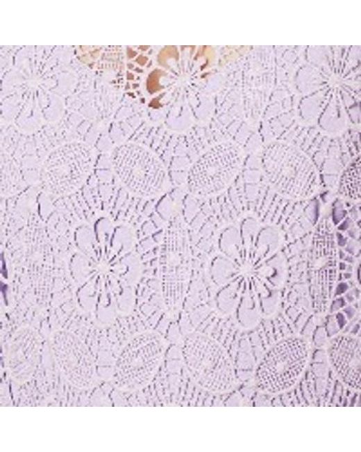 Oasis Purple Lace Detail Halterneck Midi Dress