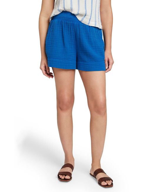 Faherty Brand Blue Dream Organic Cotton Gauze Shorts