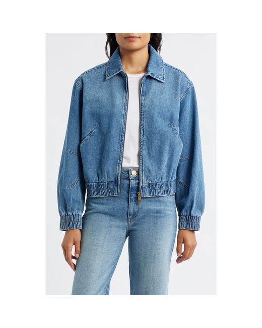 Wit & Wisdom Blue Zip Denim Jacket