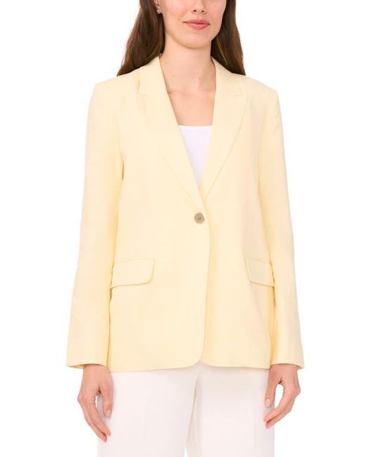Halogen® Natural One-Button Linen Blend Blazer