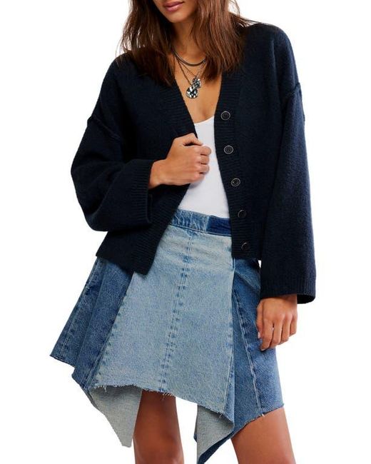 Free People Blue Cool Of The Night Cardigan