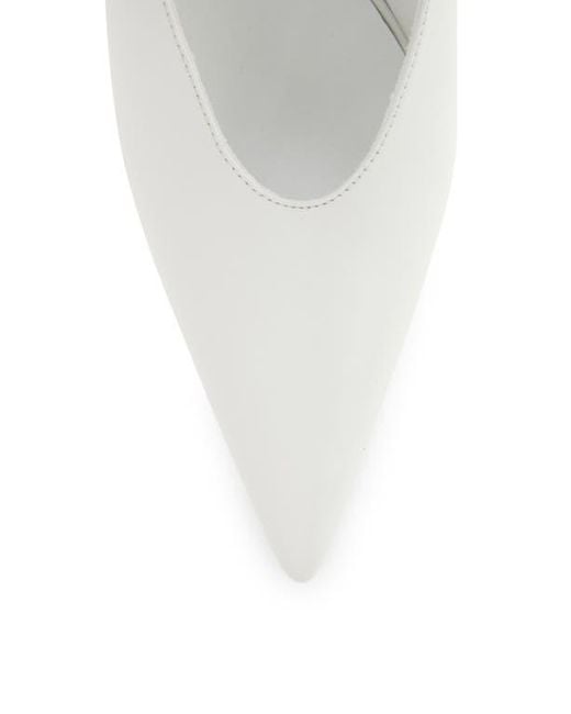 Jeffrey Campbell White Grateau Ankle Wrap Mule