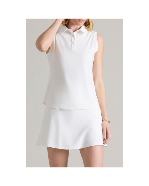 Rhone White Course To Court Sleeveless Polo