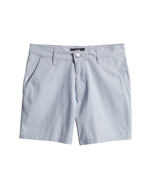 Mavi Blue Nate Stretch Chambray Flat Front Shorts for men