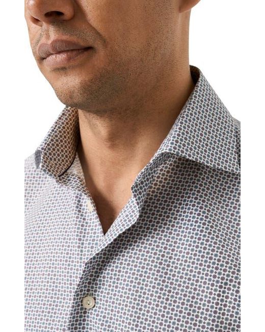Eton of Sweden Blue Slim Fit Micro Floral Print Shirt for men