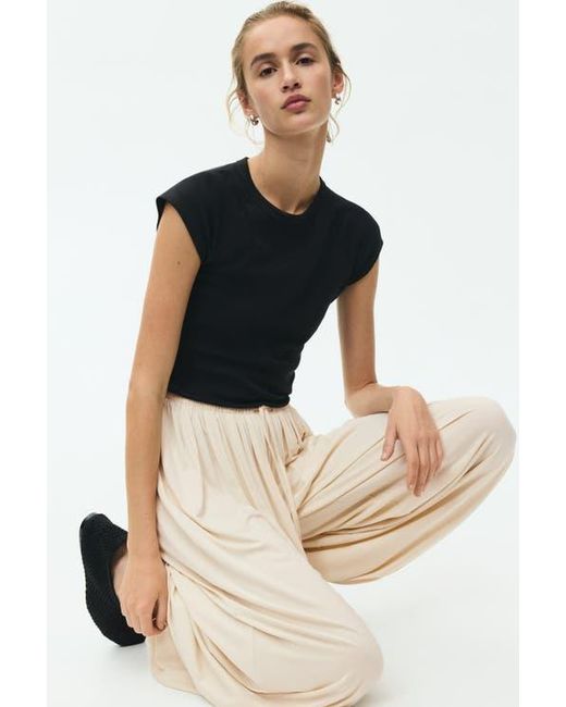 H&M Natural Balloon Drawstring Trousers