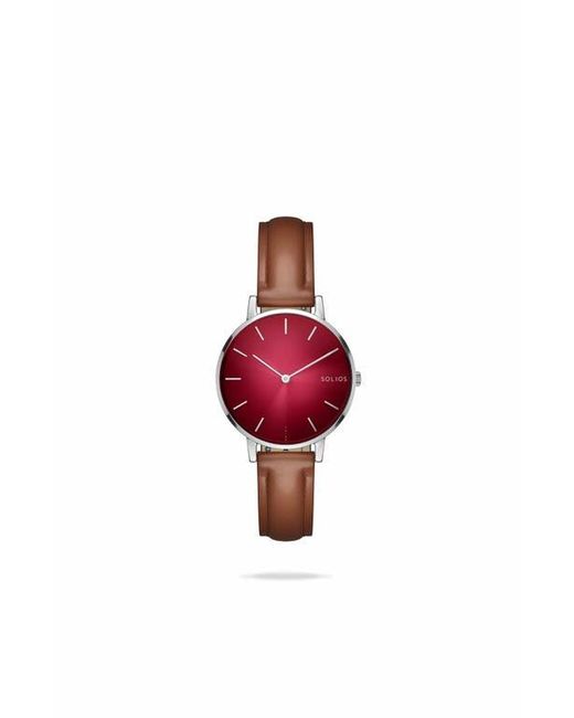 Solios Watches The Solar Mini in Red | Lyst