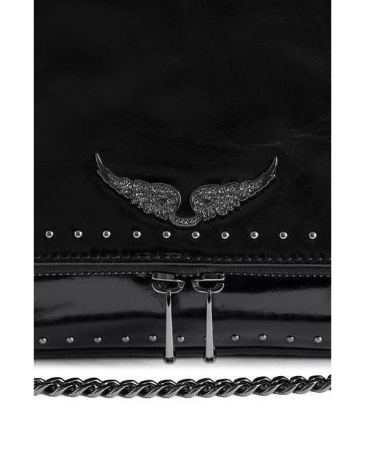Zadig & Voltaire Black Rocky Ii Leather Crossbody Bag